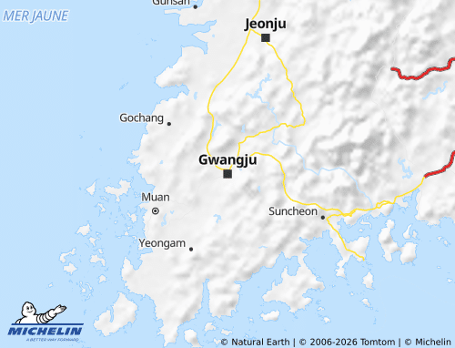 Mapa MICHELIN Kwangju-Jikhalsi - ViaMichelin