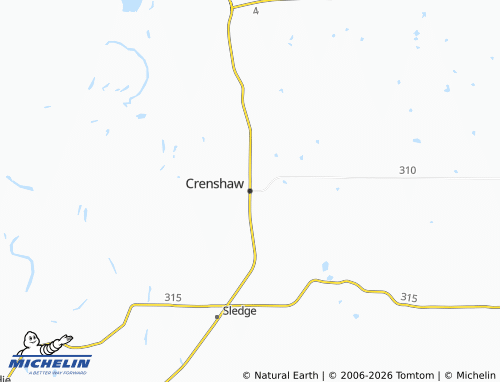Mapa MICHELIN Crenshaw - ViaMichelin