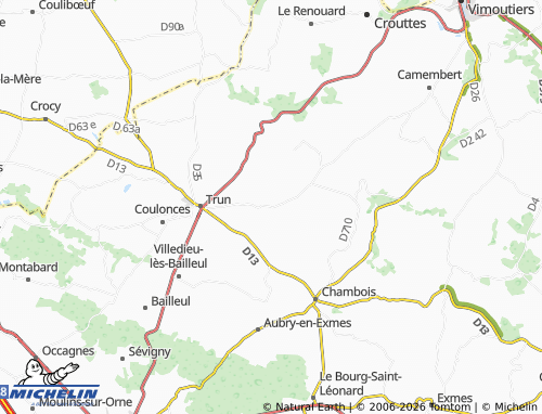 MICHELIN Neauphe-sur-Dive map - ViaMichelin