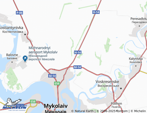MICHELIN Kapustyne map - ViaMichelin