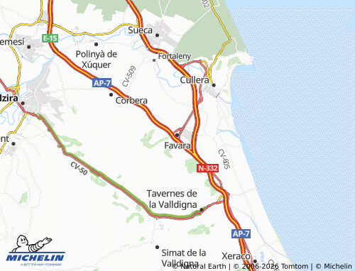 Mappa MICHELIN Favara - ViaMichelin