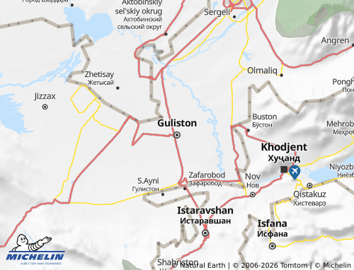 Kaart MICHELIN Syrdarya - ViaMichelin