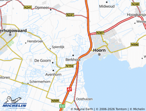 MICHELIN Berkhout map - ViaMichelin