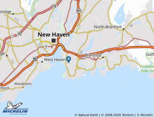 Carte MICHELIN East Haven - ViaMichelin
