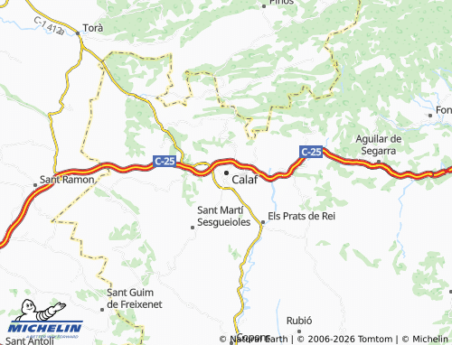 Mapa MICHELIN Calaf - ViaMichelin
