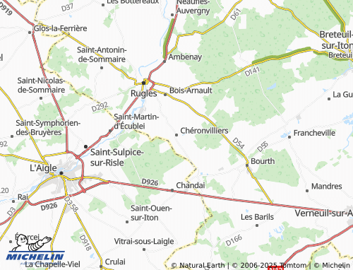 MICHELIN Chéronvilliers map - ViaMichelin