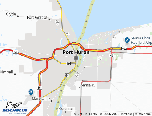 Mappa MICHELIN Port Huron - ViaMichelin