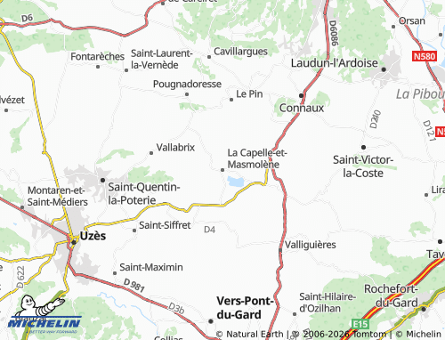 Mappa MICHELIN La Capelle-et-Masmolène - ViaMichelin