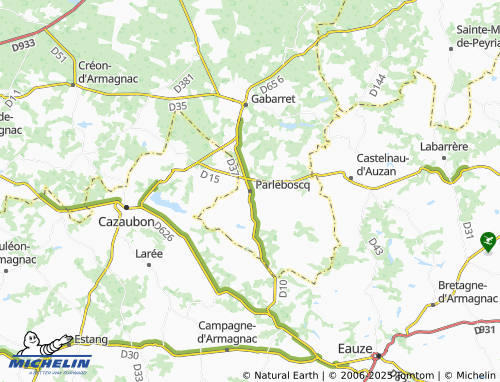 MICHELIN Parleboscq map - ViaMichelin