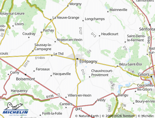 Mapa MICHELIN Étrépagny - ViaMichelin