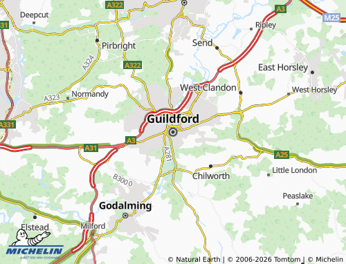 Carte MICHELIN Guildford - ViaMichelin