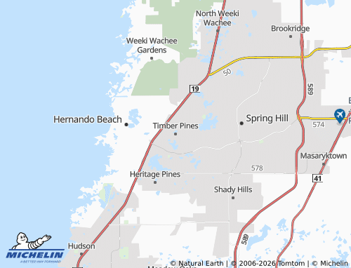 Mapa MICHELIN Timber Pines - ViaMichelin