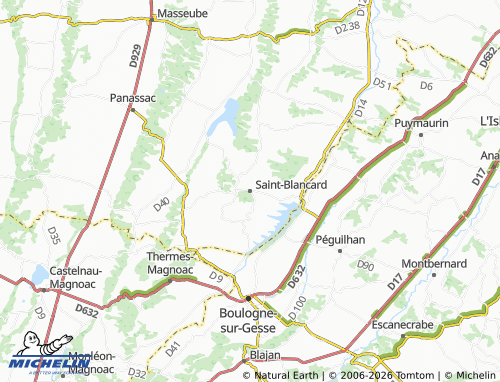 Mappa MICHELIN Saint-Blancard - ViaMichelin