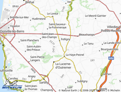 MICHELIN Hocquigny map - ViaMichelin