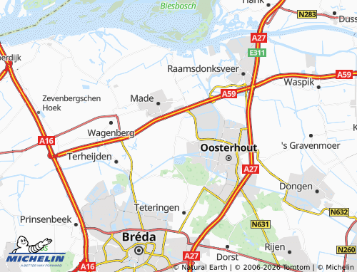 MICHELIN Den Hout map - ViaMichelin