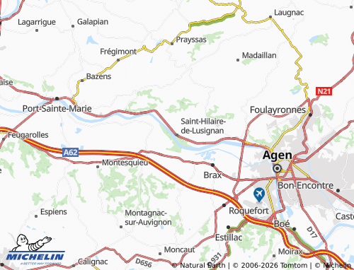 Carte MICHELIN Saint-Hilaire-de-Lusignan - ViaMichelin