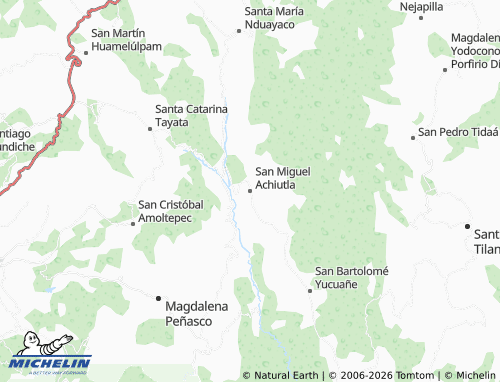 Kaart MICHELIN San Miguel Achiutla - ViaMichelin