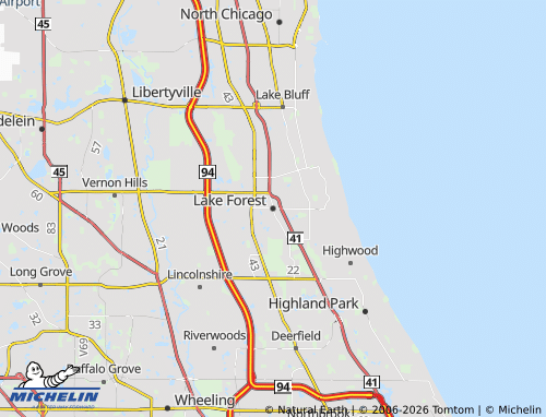 Mapa MICHELIN Lake Forest - ViaMichelin