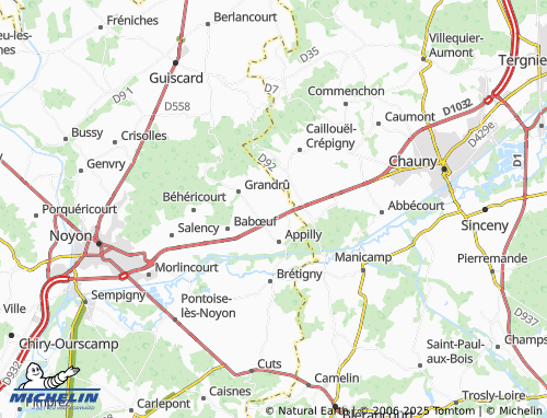 Carte MICHELIN Mondescourt - ViaMichelin