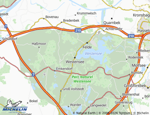 Mapa MICHELIN Westensee - ViaMichelin