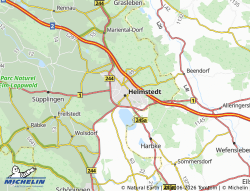 MICHELIN Helmstedt map - ViaMichelin