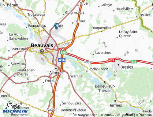 Mappa MICHELIN Therdonne - ViaMichelin