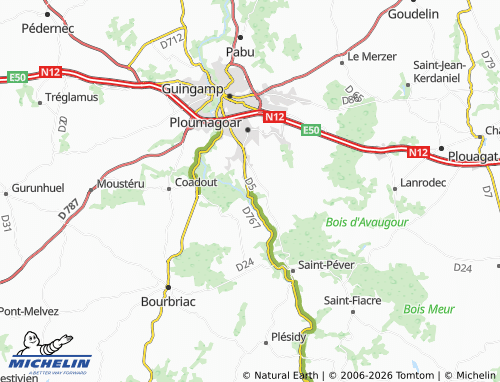 MICHELIN Kerherniou Bihan map - ViaMichelin