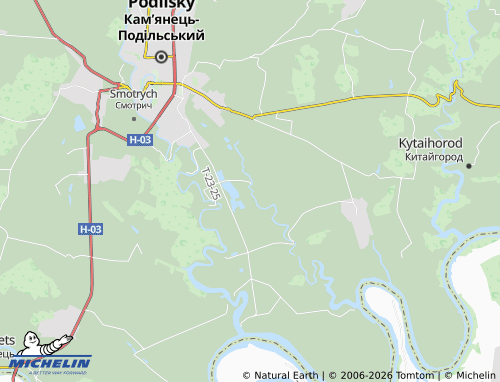 MICHELIN Mala Slobidka map - ViaMichelin