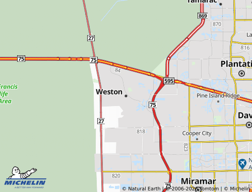 Carte MICHELIN Weston - ViaMichelin