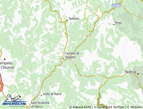MICHELIN-Landkarte Triponzo - ViaMichelin