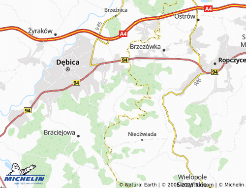 MICHELIN Stobierna map - ViaMichelin