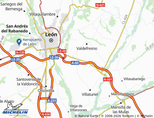 MICHELIN Valdelafuente map - ViaMichelin