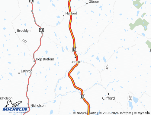 Mappa MICHELIN Lenox - ViaMichelin