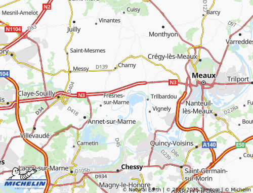 MICHELIN Charmentray map - ViaMichelin