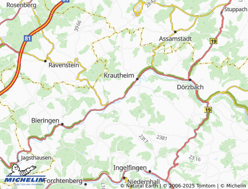 MICHELIN-Landkarte Gommersdorf - ViaMichelin