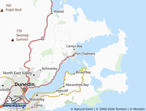 Mapa MICHELIN Port Chalmers - ViaMichelin
