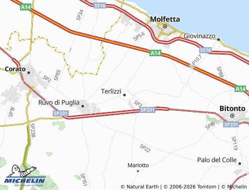 MICHELIN Terlizzi map - ViaMichelin
