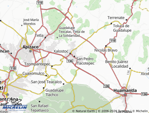 MICHELIN-Landkarte San Pedro Tlacotepec - ViaMichelin