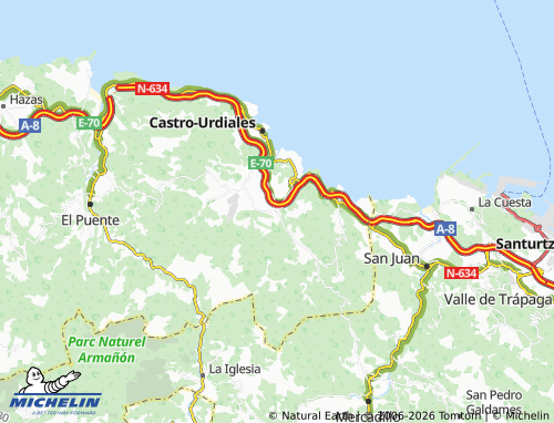 Mapa MICHELIN Santullán - ViaMichelin