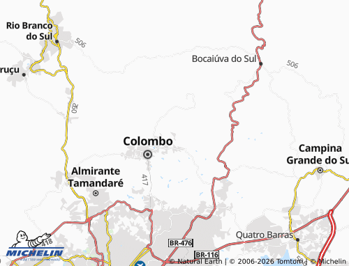 Mapa MICHELIN Águas Fervidas - ViaMichelin