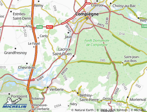 MICHELIN Lacroix-Saint-Ouen map - ViaMichelin