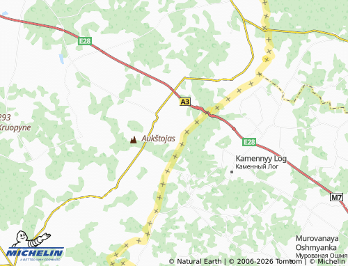 MICHELIN Pilkapiai map - ViaMichelin