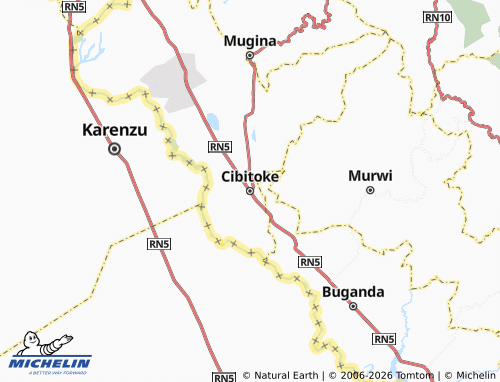 Kaart MICHELIN Cibitoke - ViaMichelin