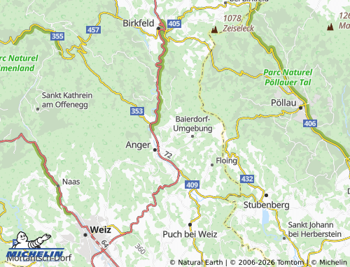 MICHELIN Baierdorf bei Anger map - ViaMichelin