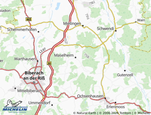 Mapa MICHELIN Maselheim - ViaMichelin