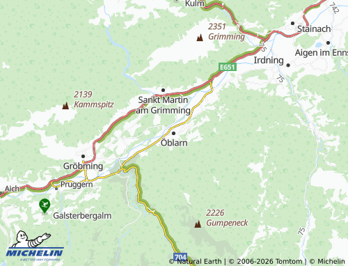 MICHELIN Öblarn map - ViaMichelin