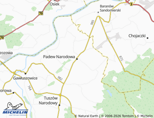 Mapa MICHELIN Padew Narodowa - ViaMichelin