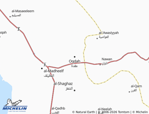 Carte MICHELIN Oqdah - ViaMichelin
