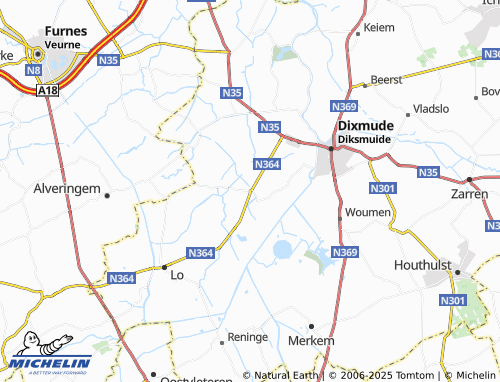 Carte MICHELIN Oudekapelle - ViaMichelin