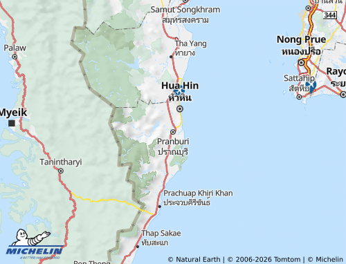 MICHELIN Amphoe Pran Buri map - ViaMichelin
